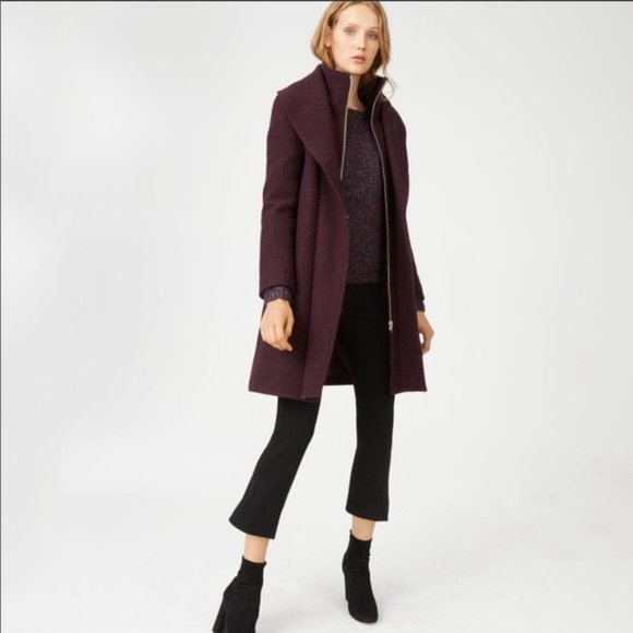 Club Monaco Kasppere Coat; Size Small in Dark Cherry - Picture 1 of 4